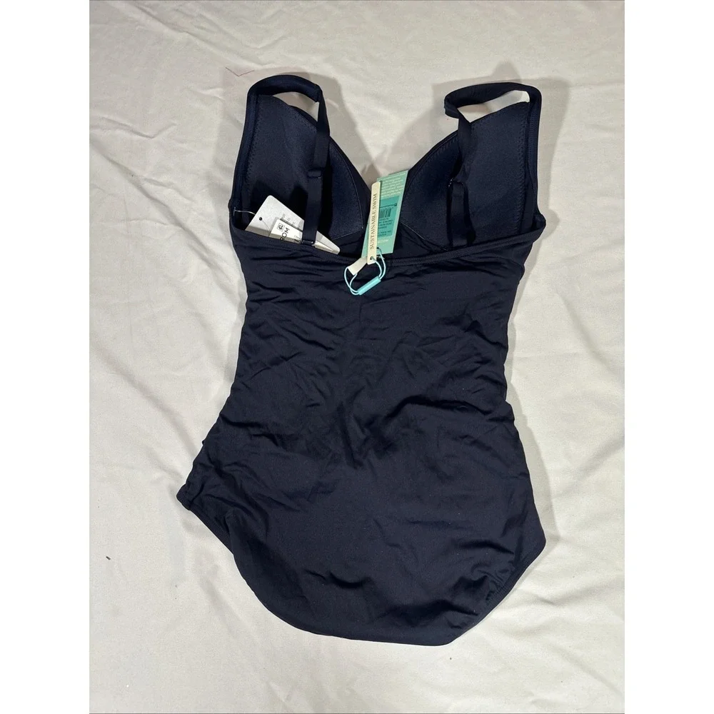 NWT $119 Sea Level [ 6 US ] Cross Front Multifit One-Piece Swimsuit‎ Blue#6926